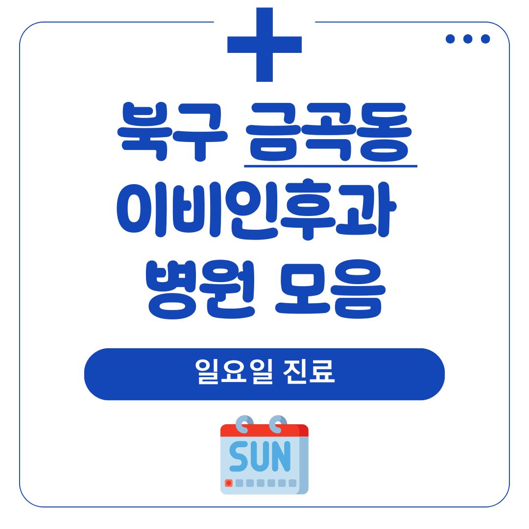 금곡동 이비인후과 (일요일 진료)