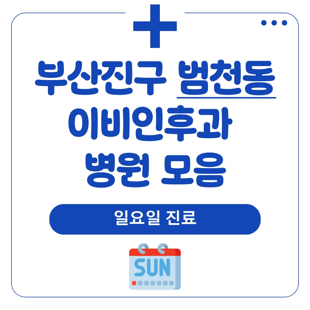 범천동 이비인후과 (일요일 진료)