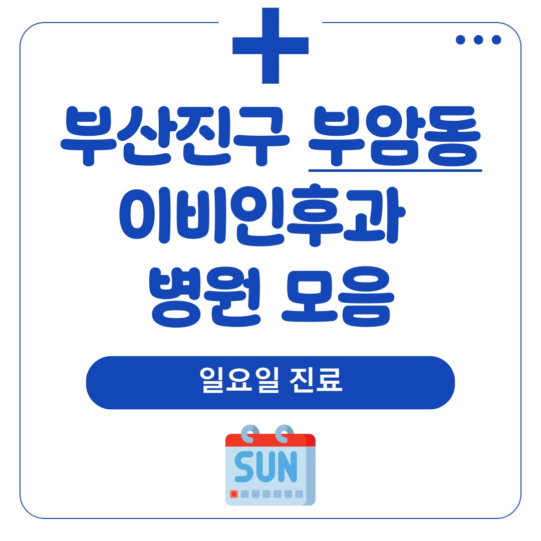 부암동 이비인후과 (일요일 진료)